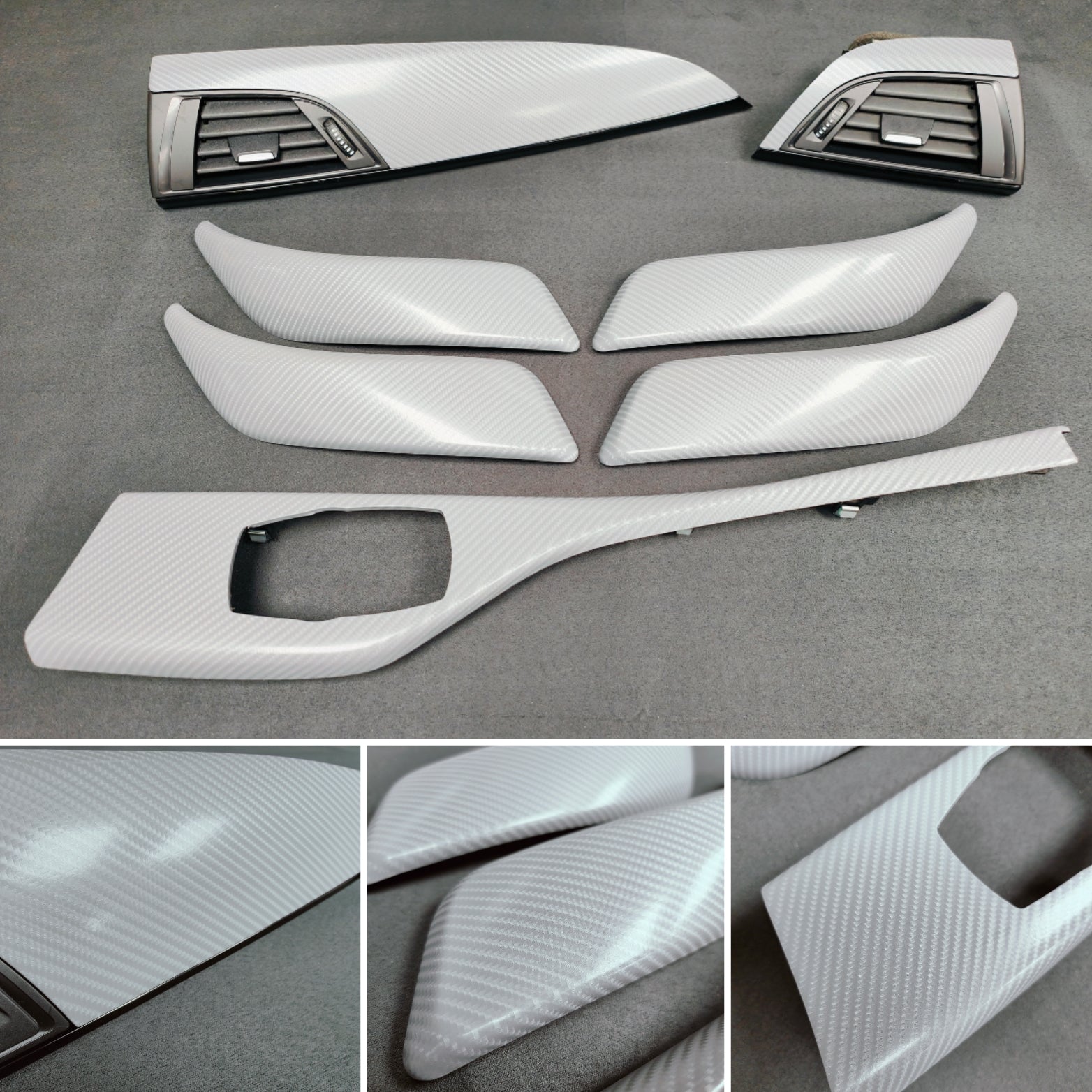 BMW F20 INTERIOR TRIM SET - NARDO GREY 4D CARBON / BLACK ACCENT (#34)